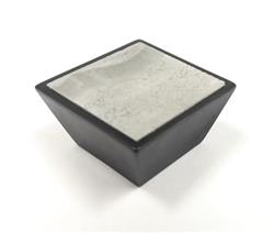 furniture knob MATRIX COMBI, oxidized bronze with ciment
