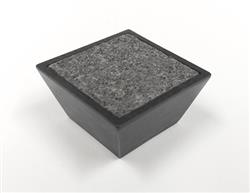 furniture knob MATRIX COMBI, black antracite with granite