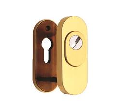 security rose yale oval with  protection 35 mm brass  non varnished