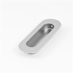 sliding doorhandle oval, stainless steel