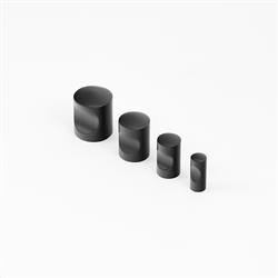 Furniture knob cylindrical black