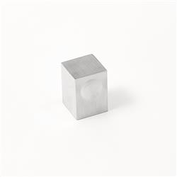 Furniture knob square with recess SS 15x25mm