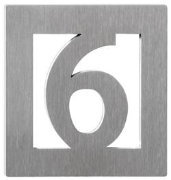 number "6" 60 mm x 60 mm