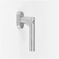 Lockable windowhandle, L-form welded, DK