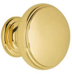 knob on rose  brass rustic