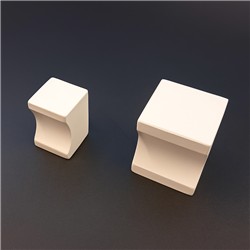 Cabinet knob cube form with recess 15 x 20 mm