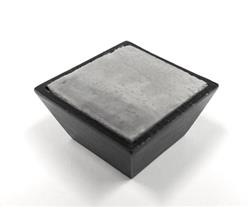 Meubelknop MATRIX COMBI antraciet zwart, met inleg cement