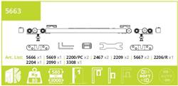 Kit with double softclose for inner door till 80 kg