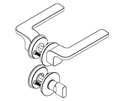 WC garnituur FlatLine rond chroom