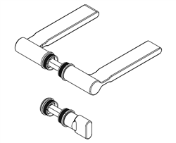 WC garnituur MinimalLine rond chroom