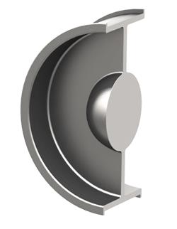 Inbouwgreep 40mm
