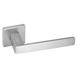 l poignée de porte droit inox rosace carrée