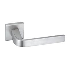 l doorhandle straight curved ss square rose