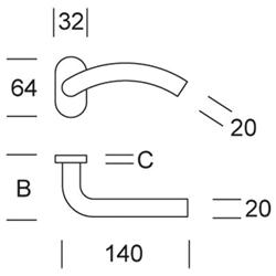 l doorhandle curved