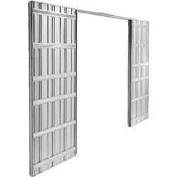 closed casett for double door brickwall