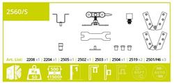 Kit for folddoor with 2 different doorpanels and extra hinges