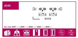 kit for dressing door ballbearing wheels