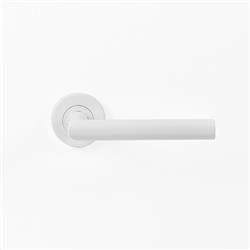 Doorhandle L form welded, white