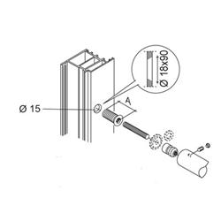 single ont passing fitting for wood , alu , pvc  with 2-3 chambers