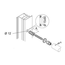 single not-passing  fitting for  wood, pvc en aluminium profiles  with 2-3 chambers