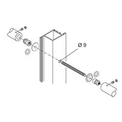 Paarsgewijze bevestiging voor hout/alu/pvc