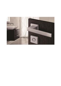 WC garnituur vierkant Triade-Rombo Chroom mat