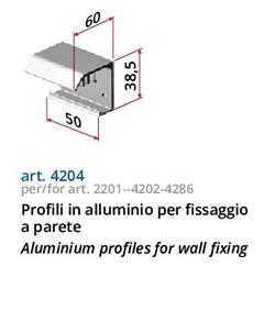 support mural alu f 1 invisible fixation pour le rail 2201