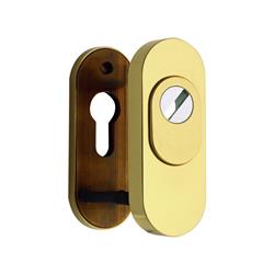 security rose yale oval with  protection 35 mm brass  non varnished