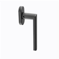 luce d/k window handle, oval  BLACK