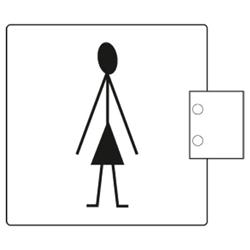 Pictogram "vrouw" (op voet)