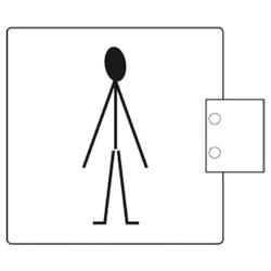 Pictogram "man" (op voet)