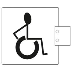 Pictogram "mindervalide" (op voet)