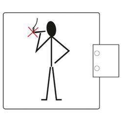 Pictogram "niet roken" (op voet)