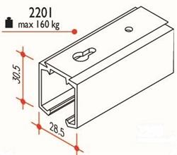 Upperrail alu f1 for series 2000