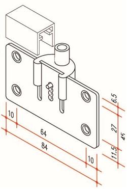 Aanpasbaar bovenste loopwiel met nylon rolpin voor 2100 serie