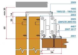 upperrail alu f 1 for serial 2000