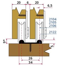 rail inférieur double alu f1