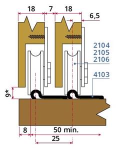 rail inférieur à insérer 3 vollet vleugel alu f1 