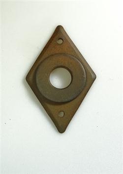 doorhandle rose  rhomb rust