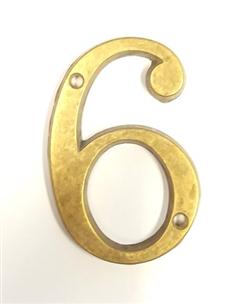 house number "0" 80 mm rustic conper