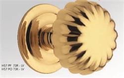 knob star brass varnished 70mm 