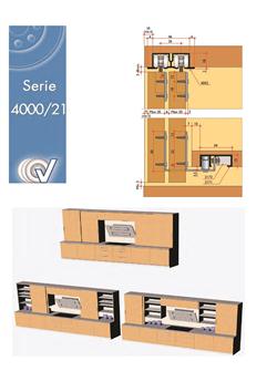 Onderrail alu blank voor serie 4000/21