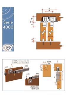 Bovenrail dubbel alu blank